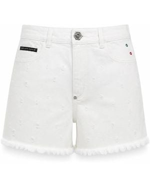 Philipp Plein Denim Shorts - Bianco