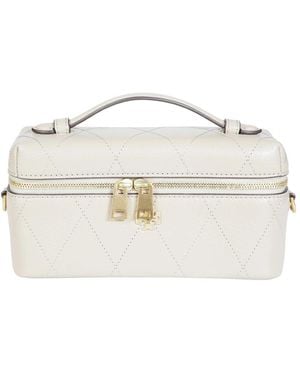 Tory Burch Charlie Quilted Vanity Case - Weiß