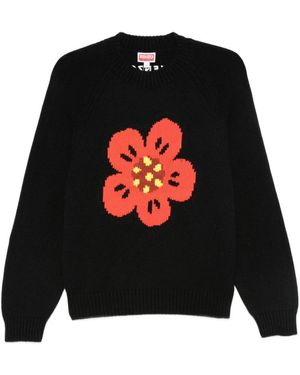 KENZO Round-Neck Knitwear - Negro