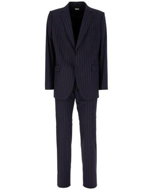 Dries Van Noten Single Breasted Suits - Blue