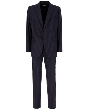 Dries Van Noten Single Breasted Suits - Blue