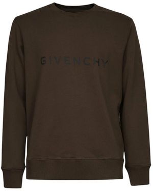 Givenchy Hoodies & Sweatvesten ,Bruin ,Katoen Archetype Slim Fit Sweatshirt