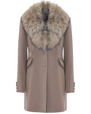 Kocca Single-Breasted Coats - Brown