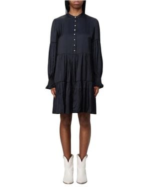 Zadig & Voltaire Gestufte Mini-Kleid Mit Langen Ärmeln - Schwarz