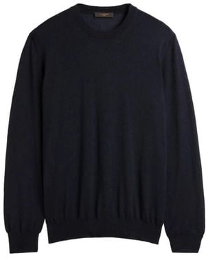 Zanone Round-Neck Knitwear - Bleu
