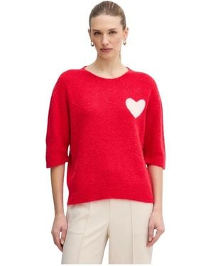 Ouí Round-Neck Knitwear - Rojo