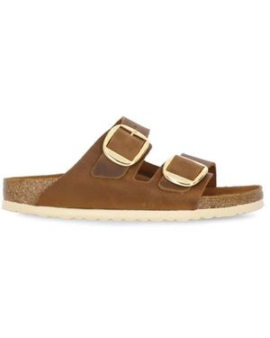Birkenstock Schoenen ,Bruin ,Leer Arizona Big Buckle Narrow Fit