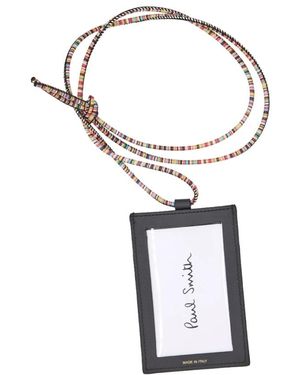 Paul Smith Accessoires ,Veelkleurig ,Leer Hanger Badge - Wit
