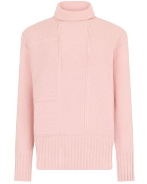 Malo Gebreide Trui Met Coltrui - Roze