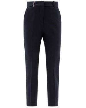 Peserico Blaue Maßgeschneiderte Hose Für Frauen