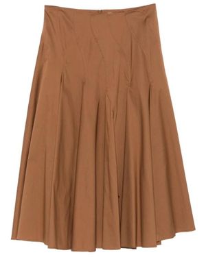Semicouture Midi Skirts - Brown
