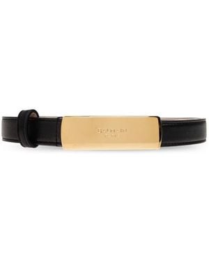 Balmain Accessoires ,Zwart ,Leer Leren Riem