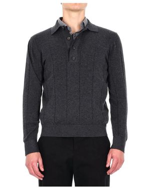 Eleventy V-Neck Knitwear - Black