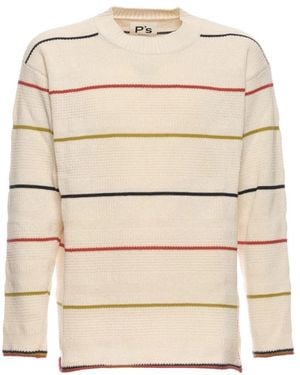 President's Round-Neck Knitwear - Natural