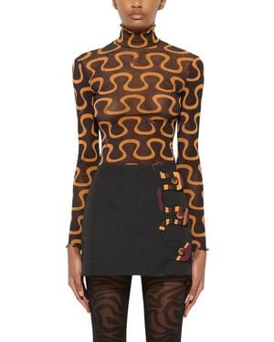 PUCCI Long Sleeve T-Shirts - Brown