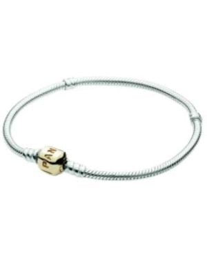 PANDORA Elegantes Silberarmband Mit Goldenen Akzenten - Mettallic