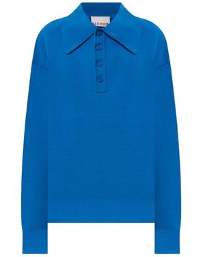 ALÉMAIS Tops ,Blauw ,Wol Claudia Gebreide Polo