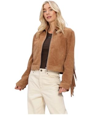 Studio AR by ARMA Sue Ziegenveloursleder Robuste Jacke - Natur