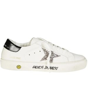 Golden Goose Leder Glitzer Stern Sneakers - Mettallic