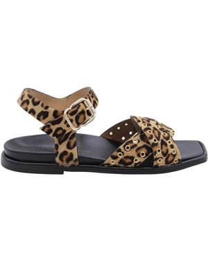 Laura Bellariva Flat Sandals - Brown