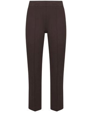 Blanca Vita Cropped Trousers - Brown