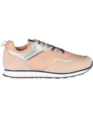 U.S. POLO ASSN. Rosa Polyester Sneaker Mit Kontrastdetails - Pink