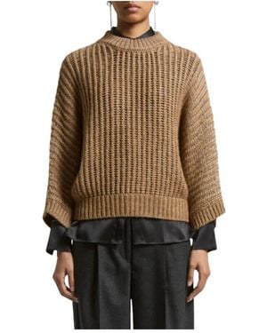 Peserico Round-Neck Knitwear - Marrón