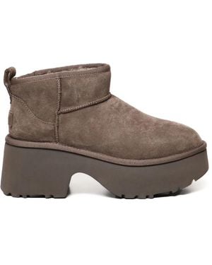 UGG Wildleder Plateau Stiefel - Braun