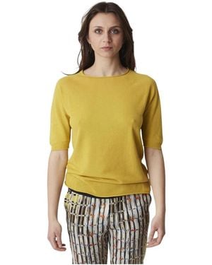 Alpha Studio Rundhals-Pullover - Mettallic