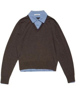 Acne Studios V-Neck Knitwear - Gris