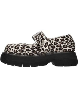 MSGM Ballerinas Aus Cavallino-Leder - Schwarz
