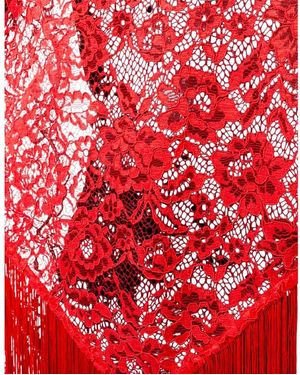 Doris S Lace Shawl - Rood