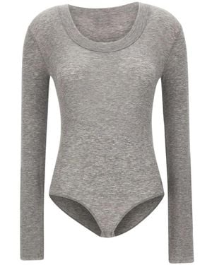 Entire studios Tops ,Grijs ,Wol Circle Neck Bodysuit