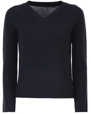 Weekend by Maxmara V-Neck Knitwear - Bleu