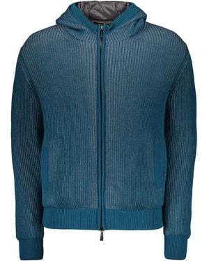 Moorer Gepolsterte Jacke Mit Kapuze - Blau