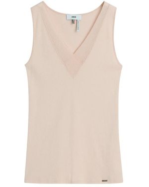 Cinque Tops ,Katoen Ciri Ripp Top - Naturel