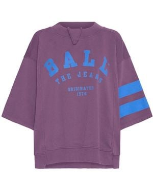 Ball Stylischer Sweatshirt Mit Coolem Print - Lila