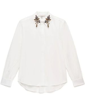 Maliparmi Overhemden ,Wit ,Katoen Precious Stitch Shirt