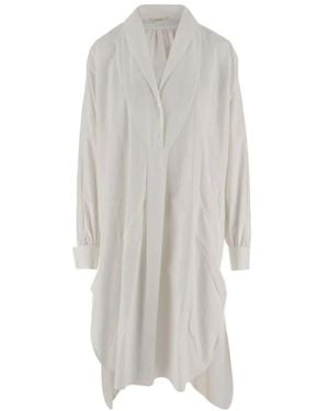 The Row Kleedjes ,Wit ,Katoen Elinor Maxi Shirt Dress - Grijs