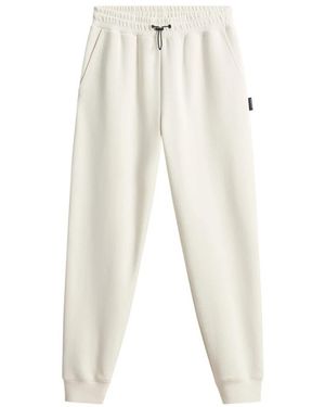 Woolrich Broeken ,Wit ,Katoen Katoenen Fleece Broek - Naturel