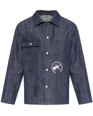 A.P.C. Jassen ,Blauw ,Denim Grand Jack Jas