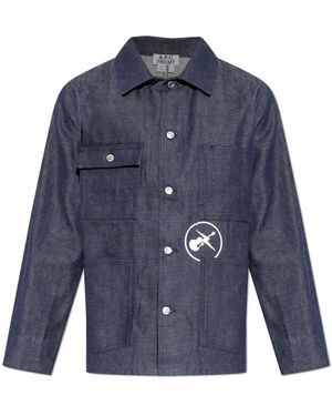 A.P.C. Jassen ,Blauw ,Denim Grand Jack Jas
