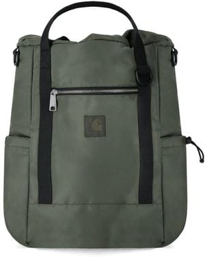 Carhartt Grüner Wasserdichter Nylon-Rucksack Mit Kordelzug