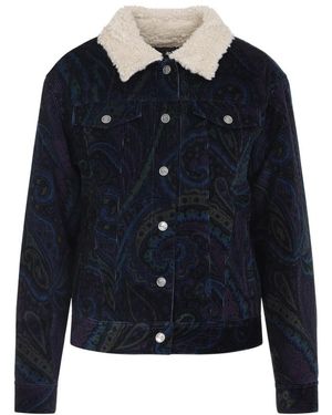 Etro Blau Stilvolle Jacke Damenbekleidung