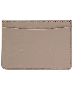 A.P.C. Graue gehämmerte leder kartenhalter - Braun