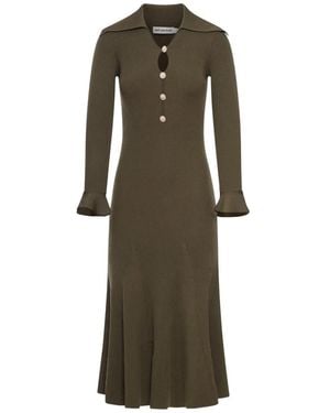 Self-Portrait Midi Dresses - Green
