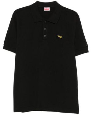 KENZO Tops ,Zwart ,Katoen Jumping Tiger Slim Polo
