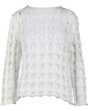 Comme des Garçons Round-Neck Knitwear - Grijs