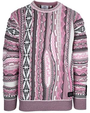 carlo colucci 3D Knit Trui - Paars