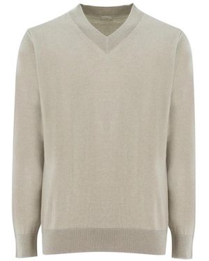 Eleventy V-Neck Jumper - Grau